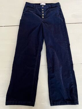 GAP 1969 High Rise Pants | Women’s 30/10L | Navy Corduroy | 5-Button Fly